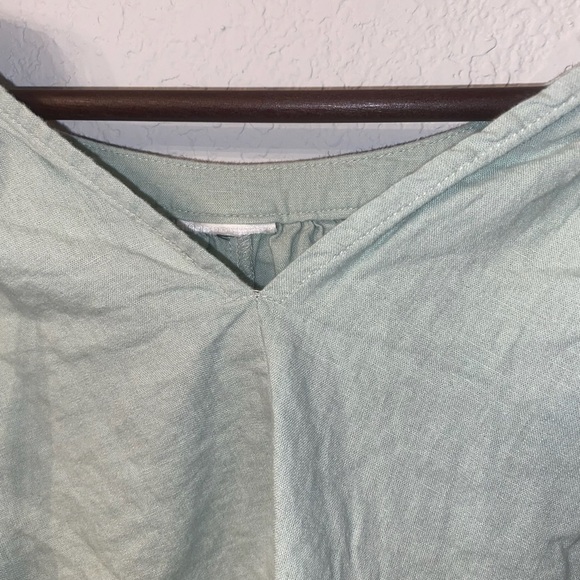 Women's Muted Pastel Sage Green Blouse - Picture 5 of 11